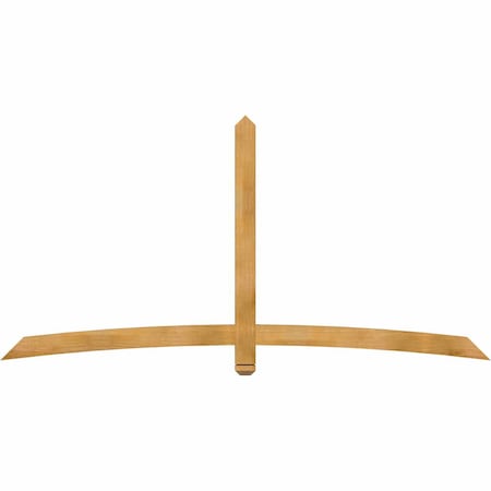 Ekena Millwork Bellingham Rough Sawn Timber Gable Bracket, Western Red Cedar, 96"W x 48"H x 2"D x 4"F, 12/12 Pitch GBW096X48X0204BEL00RWR